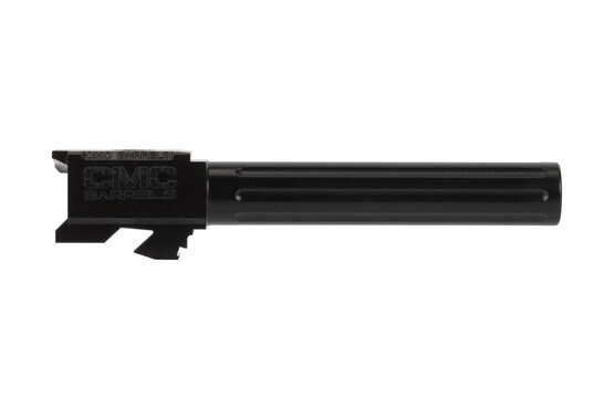 CMC Triggers fluted Glock 17 barrel with black DLC finish drops directly into standard Glock pistols.